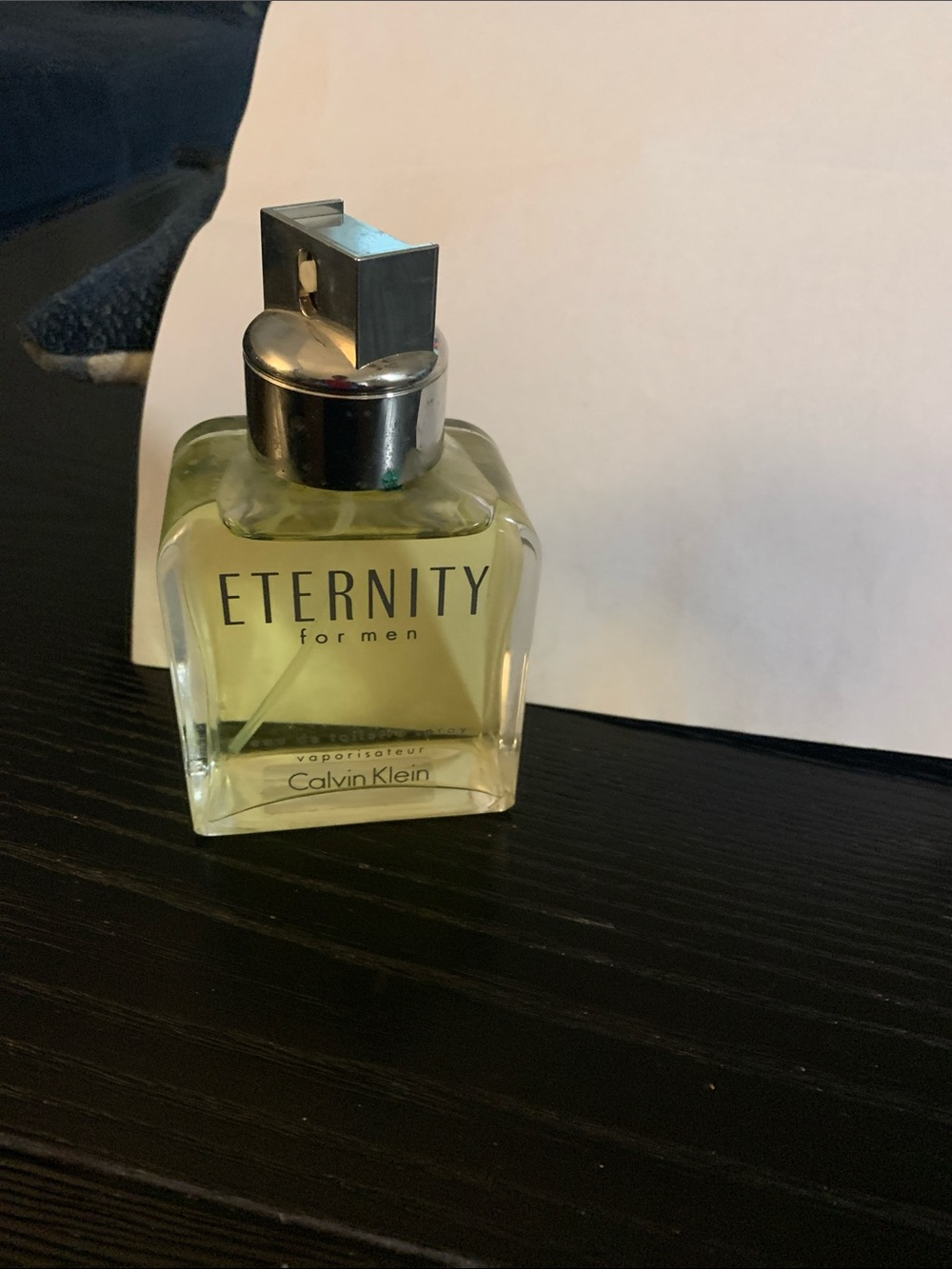 Calvin Klein Eternity for Men - Light Yellow Glass with Silver Spray